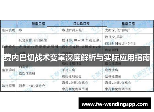 费内巴切战术变革深度解析与实际应用指南