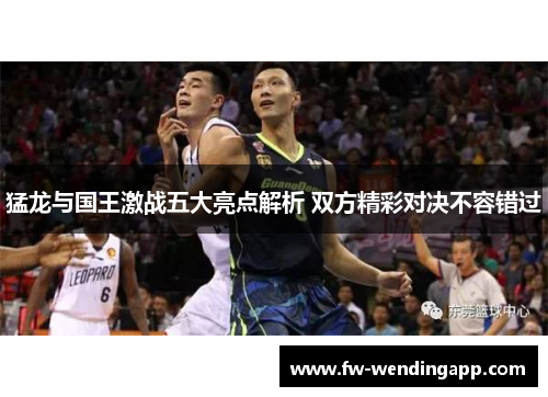 猛龙与国王激战五大亮点解析 双方精彩对决不容错过